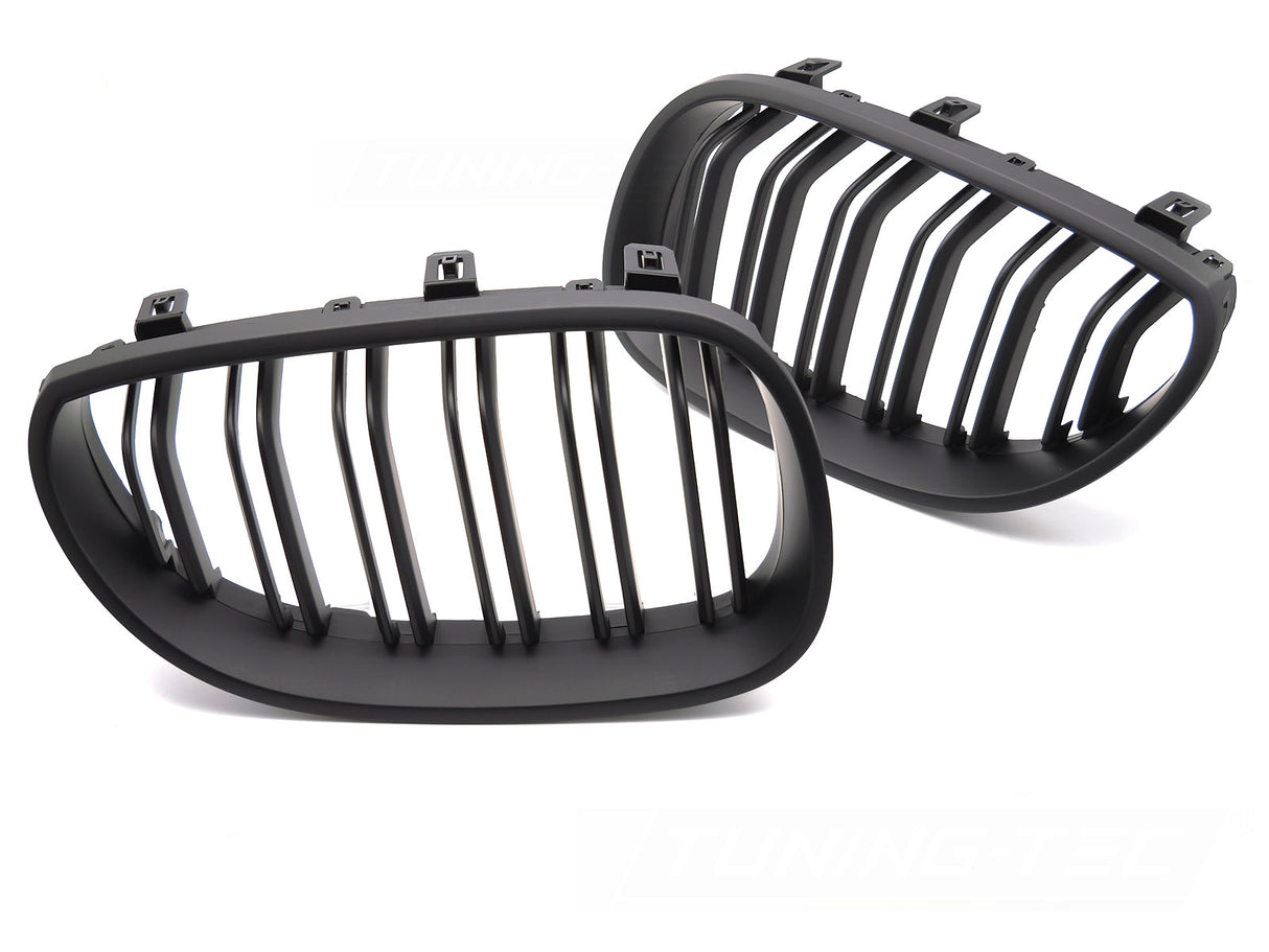 Sport Kühlergrill Set schwarz für BMW 5er E60 E61 2003-2010 Frontblende Tuning