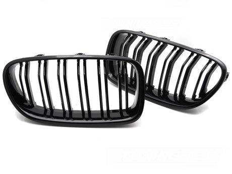 Glanz schwarzes Doppelsteg Kühlergrill Set für BMW F10 F11 2010-2016 Tuning Zubehör