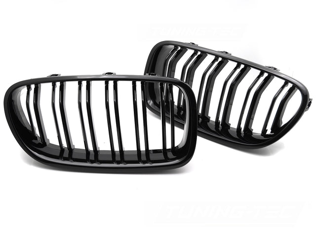 Glanz schwarzes Doppelsteg Kühlergrill Set für BMW F10 F11 2010-2016 Tuning Zubehör