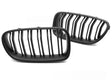 Sport Frontgrill Set schwarz Glanz für BMW 5er F10 F11 Doppelsteg Tuning Zubehör