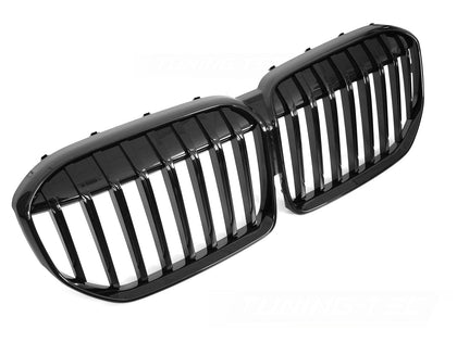 Frontgrill Kühlergrill Glanz Schwarz für BMW G11 G12 LCI 2019-2022 Nieren Set