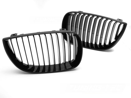 Sport Kühlergrill Set für BMW 1er E87 2004-2007 Glanz Schwarz Nieren