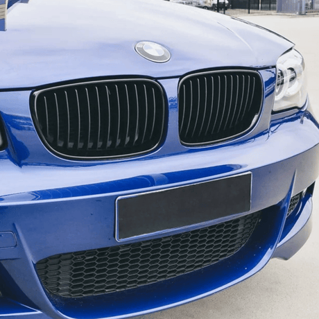Sport Kühlergrill Set für BMW 1er E87 2004-2007 schwarz Glanz Nieren Front