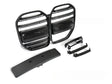 Sport Kühlergrill Glanz Schwarz für BMW G22 G23 2020- Front Grill mit Kamera