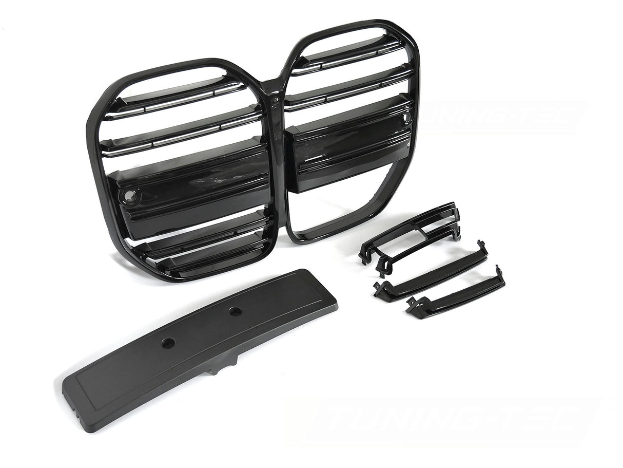 Sport Kühlergrill Glanz Schwarz für BMW G22 G23 2020- Front Grill mit Kamera