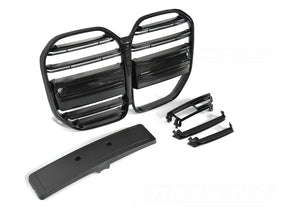Sport Kühlergrill Glanz Schwarz für BMW G22 G23 2020- Front Grill mit Kamera
