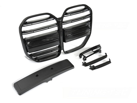 Sport Kühlergrill Glanz Schwarz für BMW G22 G23 2020- Front Grill mit Kamera