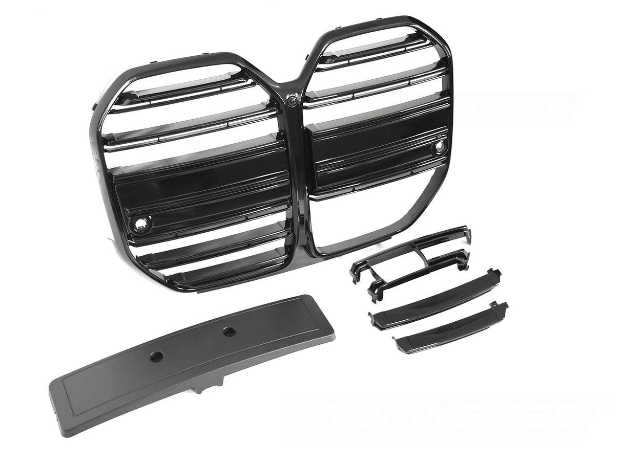 Sport Kühlergrill BMW G26 Gran Coupe Glanz Schwarz mit Kamera Halterung