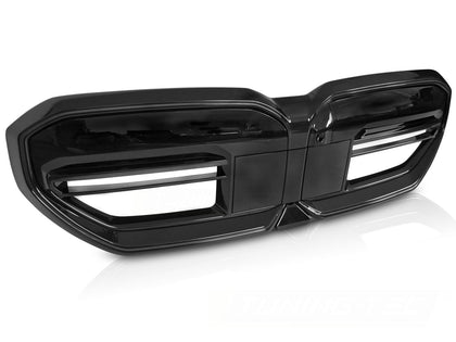 Sport Kühlergrill mit LED für BMW 5er G60 G61 2023- schwarz Glanz für Kamera