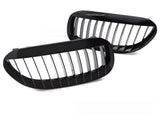 Sport Kühlergrill Set für BMW E63 E64 Nieren Glanz Schwarz, KFZ-Zubehör