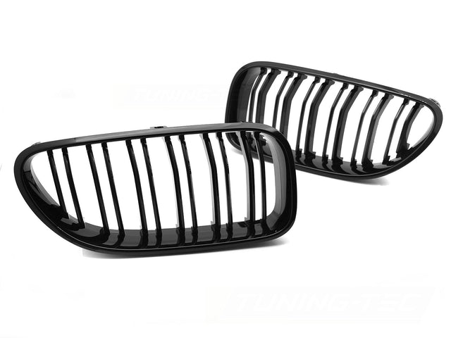 Sport Kühlergrill Doppelsteg für BMW 6er F12 F13 Nieren Schwarz Glanz