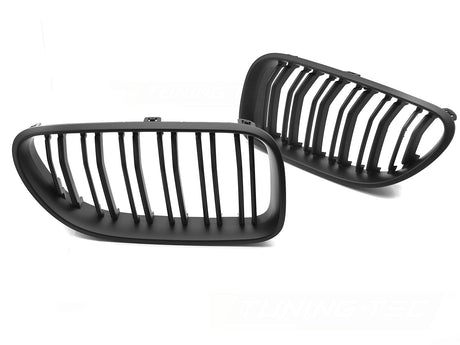 Sport Kühlergrill Doppelsteg Schwarz für BMW F12 F13 2011-2018 Front Nieren Tuning