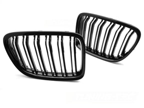 Sport Kühlergrill Set Doppelsteg schwarz Glanz für BMW X1 E84 2009-2014 Niere