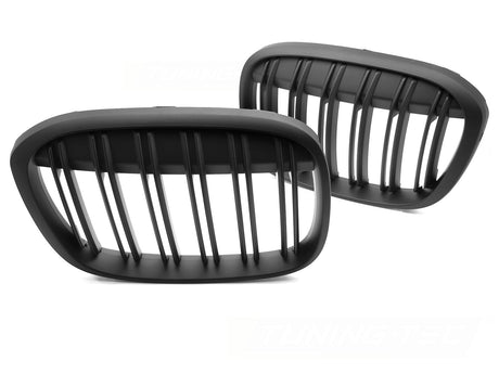 Sport Kühlergrill Doppelsteg Schwarz Glanz für BMW X1 F48 2015-2020 Tuning