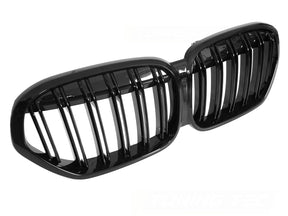 Glanzschwarzer Sport Kühlergrill Doppelsteg für BMW X1 F48 LCI 2020-2022 Tuning