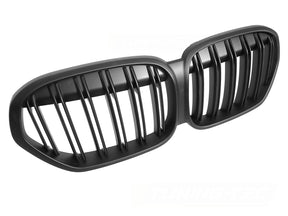 Sport Kühlergrill Doppelsteg Schwarz für BMW X1 F48 LCI 2020-2022 Front Nieren