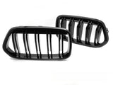 Sport Kühlergrill Set für BMW X2 F39 2018-2023 Glanz Schwarz Doppelsteg