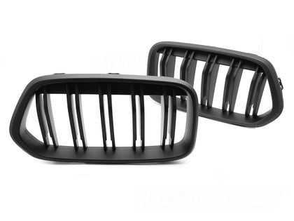Sport Kühlergrill Doppelsteg für BMW X2 F39 2018-2023 schwarz Glanz Nierengrill