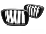Schwarzer Doppelsteg Kühlergrill für BMW X3 G01 X4 G02 Tuning Zubehör
