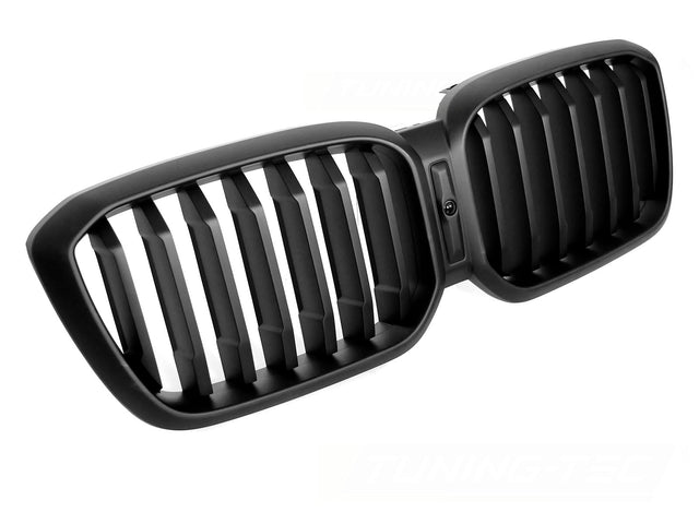 Schwarzer Sport Kühlergrill für BMW X3 G01 LCI X4 G02 LCI 2021-2025 mit Kameraaufnahme