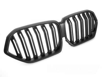 Sport Kühlergrill Doppelsteg für BMW X6 G06 2019-2023 Front Grill Schwarz Glanz