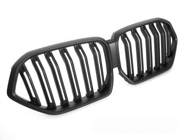 Sport Kühlergrill Doppelsteg für BMW X6 G06 2019-2023 Front Grill Schwarz Glanz