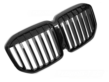Frontgrill Kühlergrill Glanz Schwarz für BMW X7 G07 LCI 2022- für Kamera