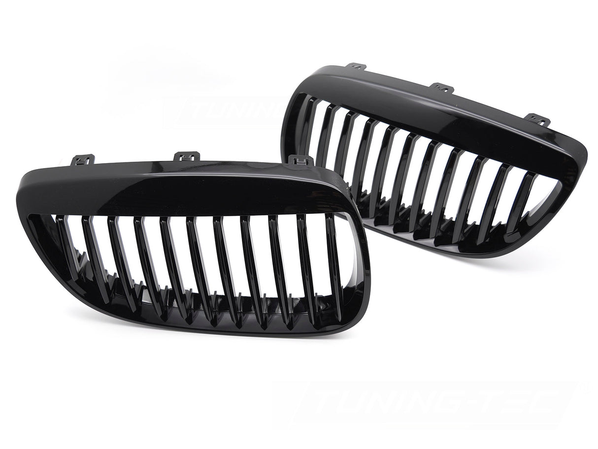 Glanzschwarzes Sport Kühlergrill Set für BMW 3er E92 E93 Nieren Tuning Zubehör