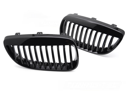 Sport Kühlergrill Set für BMW 3er E92 E93 2006-2010 Nieren Glanz Schwarz