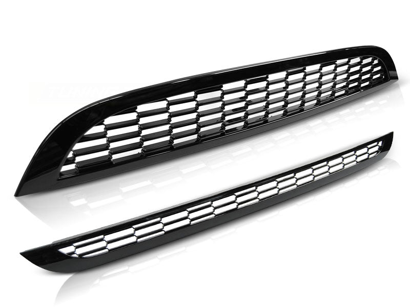 Glanzschwarzer Frontgrill Kühlergrill für MINI Cooper R50 R53 2001-2006 im Wabenmuster