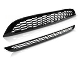 Glanzschwarzer Frontgrill Kühlergrill für MINI Cooper R50 R53 2001-2006 im Wabenmuster