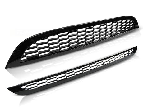 Glanzschwarzer Frontgrill Kühlergrill für MINI Cooper R50 R53 2001-2006 im Wabenmuster