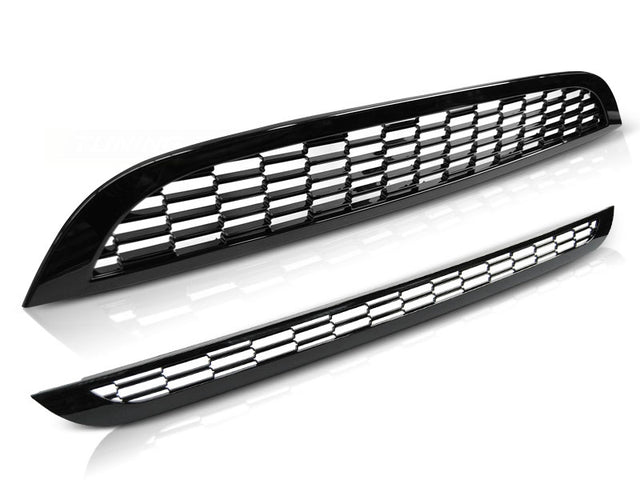 Glanzschwarzer Frontgrill Kühlergrill für MINI Cooper R50 R53 2001-2006 im Wabenmuster