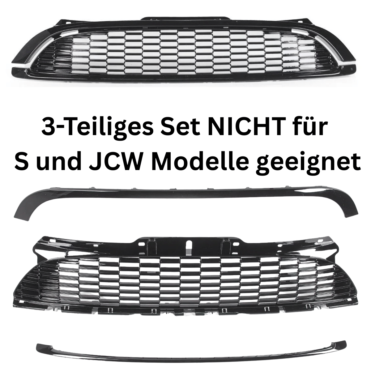 Frontgrill Kühlergrill für MINI Cooper R55 R56 R57 2006-2009 schwarz Glanz