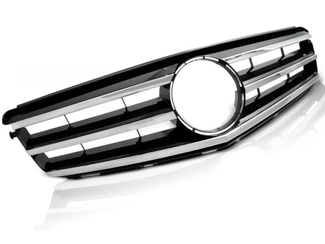 Kühlergrill Chrom Schwarz für Mercedes W204 2007-2014 Frontgrill Ersatzteil - CR Tuning