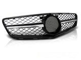 Sport Kühlergrill für Mercedes C-Klasse W204 2007-2014 Glossy Schwarz Chrom