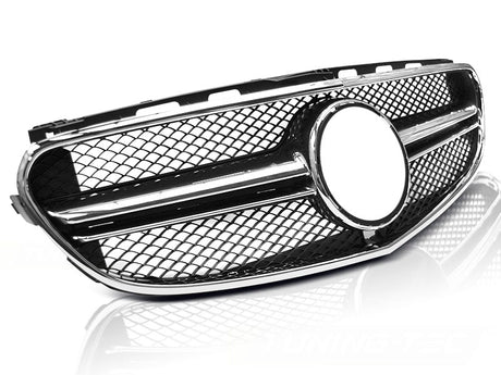 Sport Kühlergrill für Mercedes W212 2013-2016 Schwarz Chrom Frontgrill Grill - CR Tuning