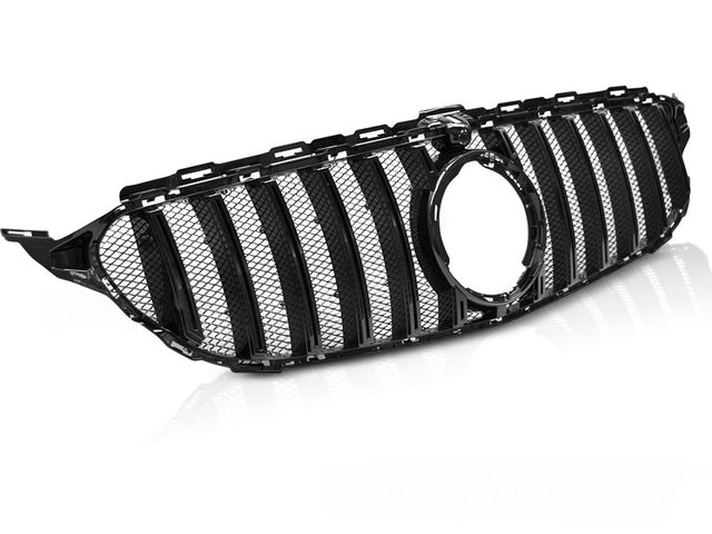 Sport Kühlergrill für Mercedes C-Klasse W205 2018- schwarz Glanz - CR Tuning