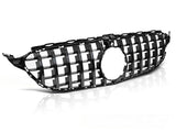 Sport Kühlergrill für Mercedes C-Klasse W205 2014-2018 Glanz Schwarz - CR Tuning