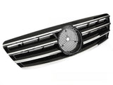Sport Kühlergrill für Mercedes C-Klasse W203 S203 2000-2007 schwarz Chrom - CR Tuning
