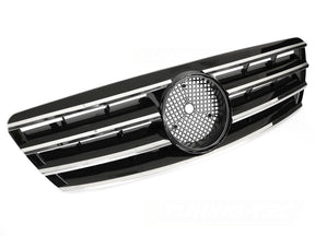 Sport Kühlergrill für Mercedes C-Klasse W203 S203 2000-2007 schwarz Chrom - CR Tuning