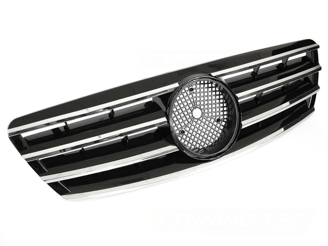 Sport Kühlergrill für Mercedes C-Klasse W203 S203 2000-2007 schwarz Chrom - CR Tuning