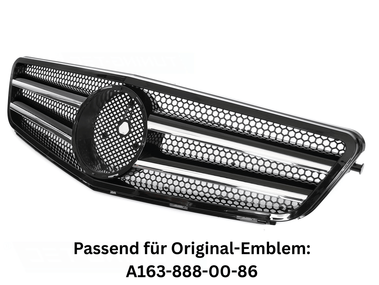 Sport Kühlergrill schwarz chrom für Mercedes C-Klasse W204 S204 2007-2014