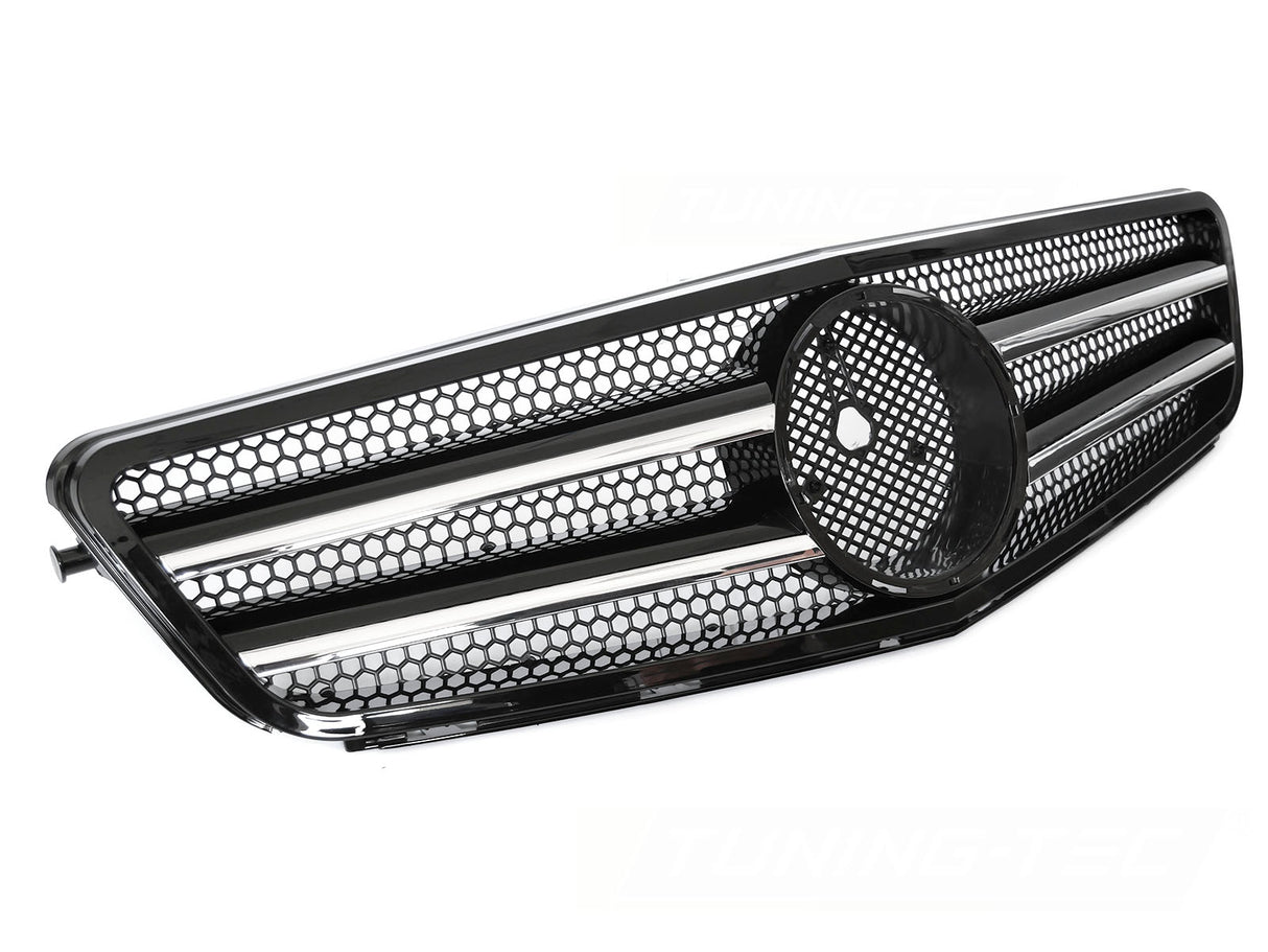 Sport Kühlergrill schwarz chrom für Mercedes C-Klasse W204 S204 2007-2014 - CR Tuning