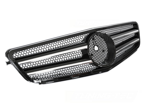 Sport Kühlergrill schwarz chrom für Mercedes C-Klasse W204 S204 2007-2014 - CR Tuning