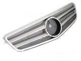Sport Kühlergrill Silber Chrom für Mercedes C-Klasse W204 S204 2007-2014 - CR Tuning