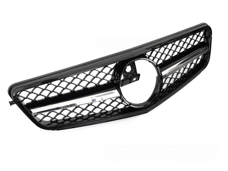 Sport Kühlergrill schwarz Glanz Chrom für Mercedes C-Klasse W204 07-14 - CR Tuning