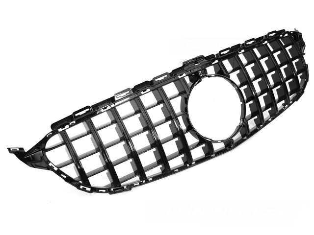 Sport Grill Glanz Schwarz für Mercedes C-Klasse W205 S205 2014-2023 - CR Tuning