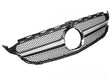 Schwarzer silberner Kühlergrill für Mercedes C-Klasse W205 S205 C205 A205 2014-2018 Tuning