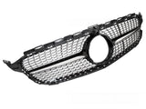 Diamond Kühlergrill für Mercedes C-Klasse W205 S205 C205 2014-2018 schwarz chrom - CR Tuning